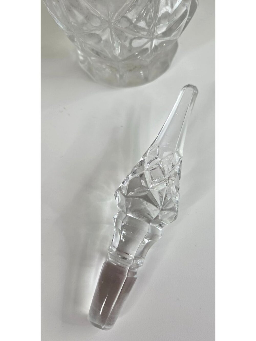 Vtg Princess House Decanter With Stopper Genie Bottle Leaded Crystal 15.5 Inches - Picture 8 of 14